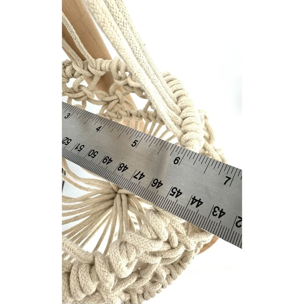 Macrame‎ Plant Hanger Boho Cotton Rope 37in Hanging Planter Fits 6in Pot